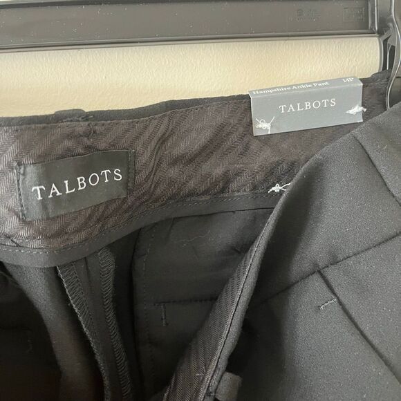 Talbots Hampshire Ankle Pant 14 Petite Black Cropped pants NWT - Picture 9 of 10